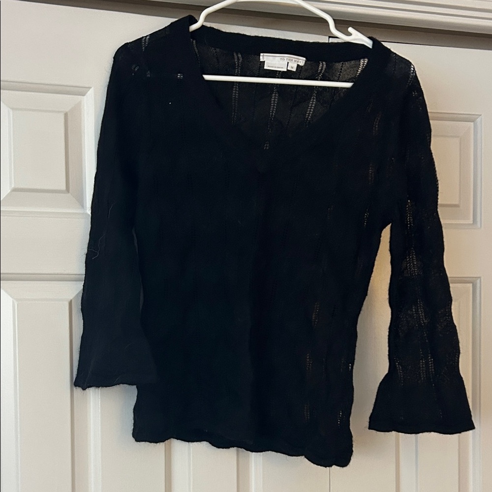 To the Max Black V-Neck Sweater